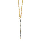 14K Polished Crystal By Swarovski w/1in ext Necklace