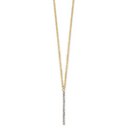 14K Polished Crystal By Swarovski w/1in ext Necklace - Image 2