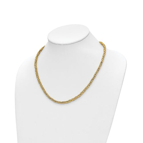 14K Polished Byzantine Link Necklace - Image 2
