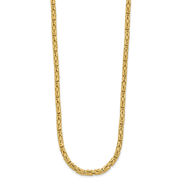 14K Polished Byzantine Link Necklace - Image 3