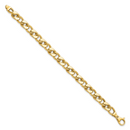 14K Polished Men's Curb Link Bracelet - Image 2