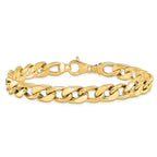 14K Polished Men's Curb Link Bracelet - Image 3