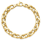 14K Polished Men's Curb Link Bracelet - Image 4