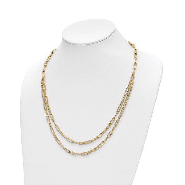 Leslie's 14k Polished Double-layer Link Necklace - Image 2