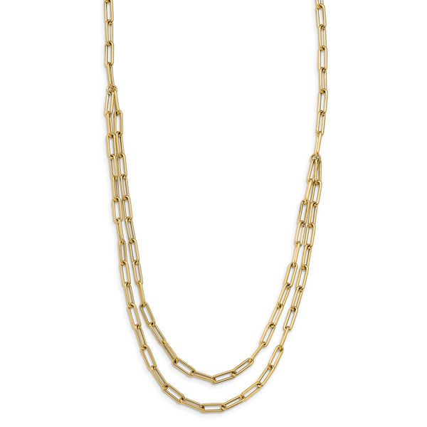 Leslie's 14k Polished Double-layer Link Necklace - Image 3