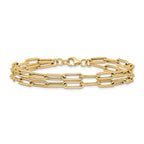 14k Polished Double-layer Link Bracelet - Image 3