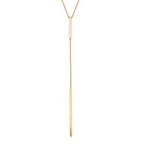 Leslie's 14K Polished Y-drop Bar w/ 1in ext. Necklace