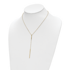 Leslie's 14K Polished Y-drop Bar w/ 1in ext. Necklace - Image 2