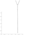Leslie's 14K White Gold Polished Y-drop Bar w/ 1in ext. Necklace - Image 4