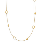 14K Polished and Scratch-finish Beaded Necklace - Image 3