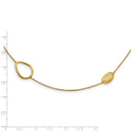14K Polished and Scratch-finish Beaded Necklace - Image 4