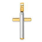 14K Two-tone Crucifix Pendant - Image 3