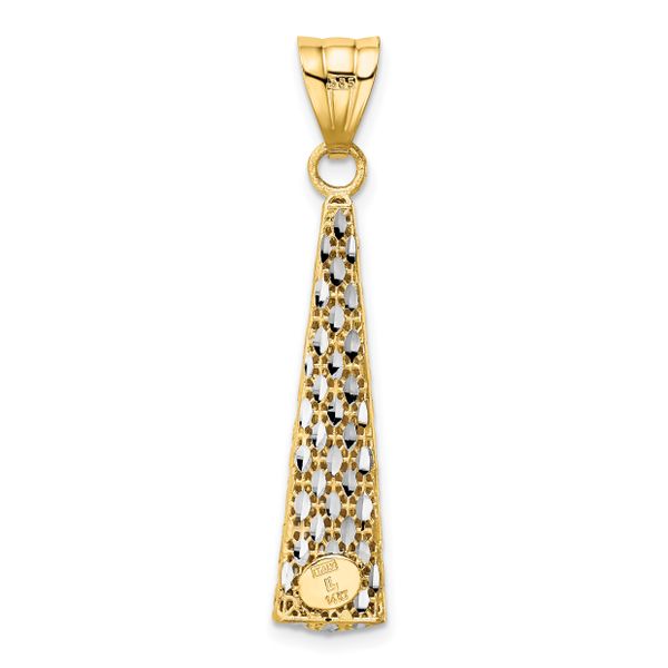 14K Rhodium D/C Pendant - Image 3