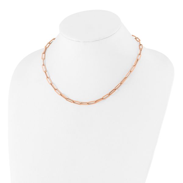 Leslie's 14K Rose Gold Polished Fancy Link Necklace - Image 2