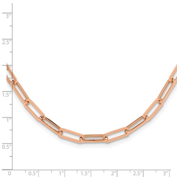 Leslie's 14K Rose Gold Polished Fancy Link Necklace - Image 4