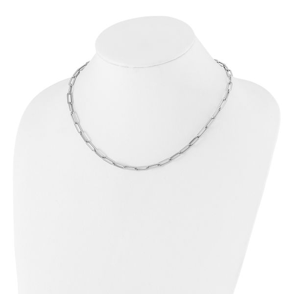 Leslie's 14K White Gold Polished Fancy Link Necklace - Image 2