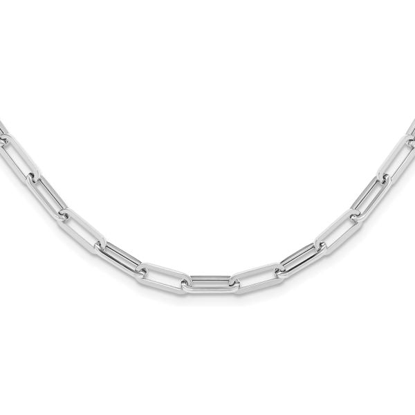Leslie's 14K White Gold Polished Fancy Link Necklace