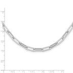 Leslie's 14K White Gold Polished Fancy Link Necklace - Image 4