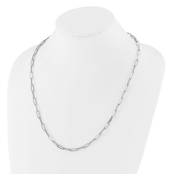 Leslie's 14K White Gold Polished Fancy Link Necklace - Image 3