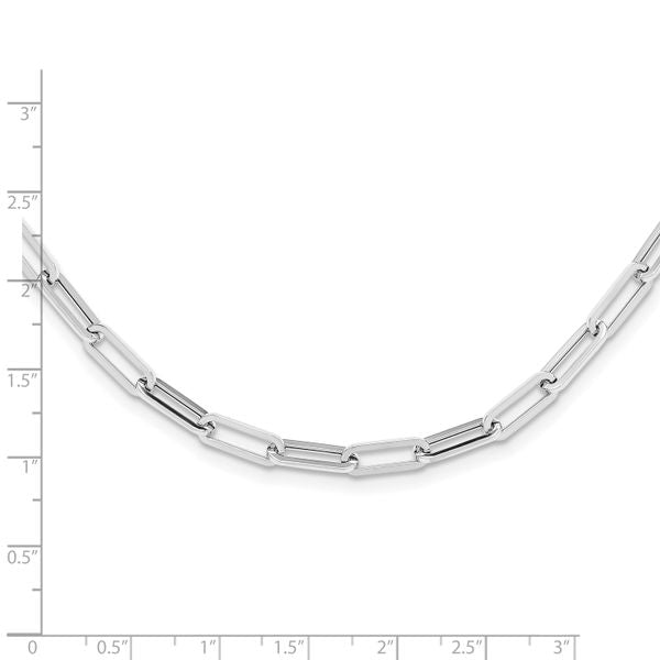 Leslie's 14K White Gold Polished Fancy Link Necklace - Image 5