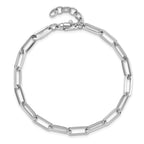 Leslie's 14k White Gold Polished Fancy Link with 1in ext Bracelet - Image 4