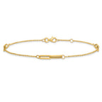 Leslie's 14K Polished w/ .5in ext. Anklet - Image 3