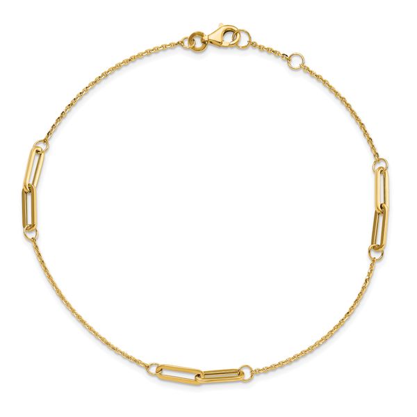 Leslie's 14K Polished w/ .5in ext. Anklet - Image 4
