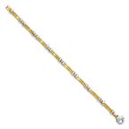 14K Two-tone Polished Bracelet - Image 2