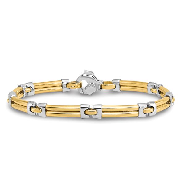 14K Two-tone Polished Bracelet - Image 3
