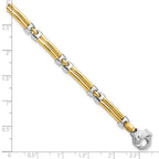 14K Two-tone Polished Bracelet - Image 4