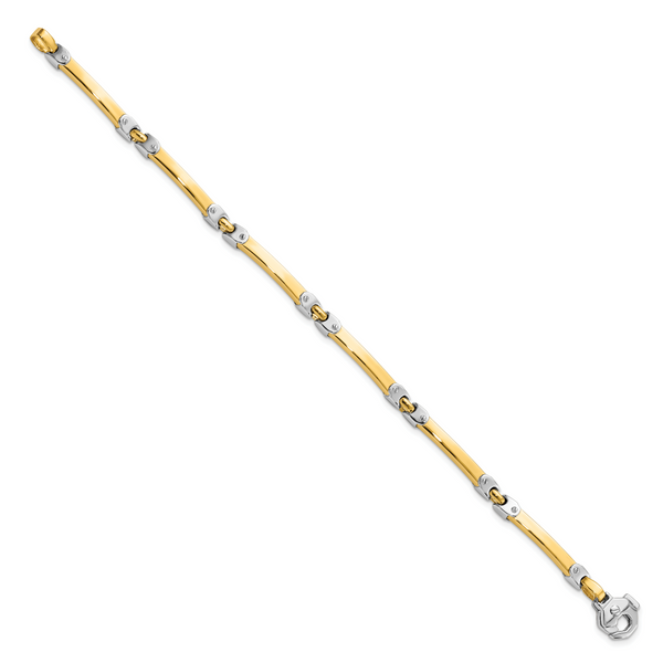 14K Two-tone Polished Bracelet - Image 2