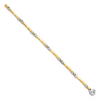 14K Two-tone Polished Bracelet - Image 2