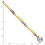 14K Two-tone Polished Bracelet - Image 4