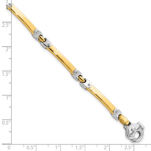 14K Two-tone Polished Bracelet - Image 4