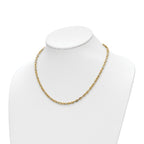 14K Two-tone Polished Link Necklace - Image 2