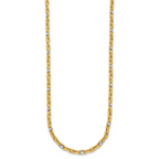14K Two-tone Polished Link Necklace - Image 3