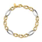 Leslie's 14k Rhodium Fancy Link Bracelet - Image 4