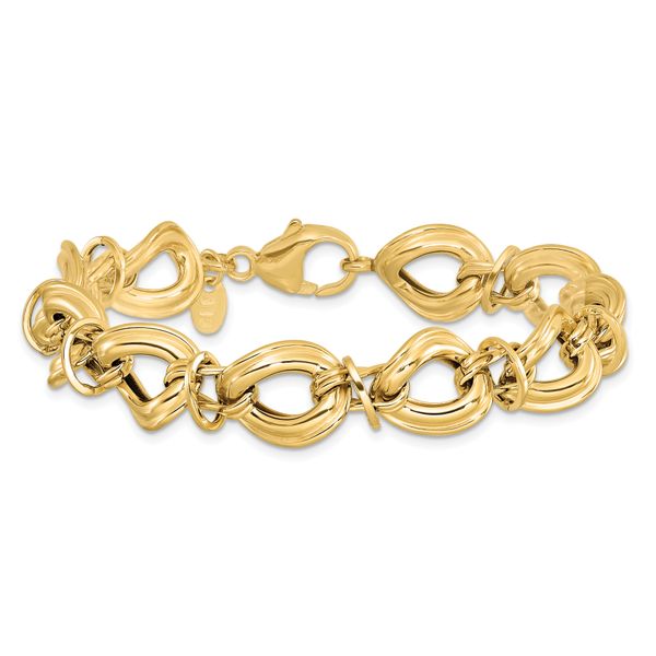 14k Polished Fancy Link Bracelet - Image 3