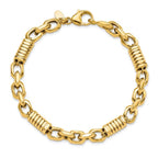 Leslie's 14k Men's Polished Fancy Link Bracelet - Image 4