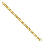 14k Men's Polished Fancy Link Bracelet - Image 2