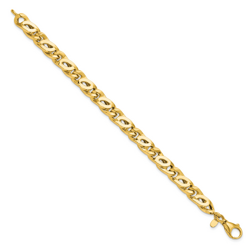 14k Men's Polished Fancy Link Bracelet - Image 2