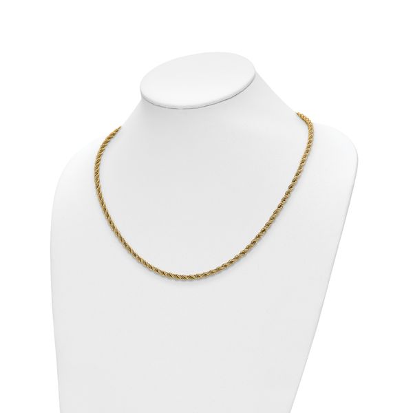 Leslie's 14K Two-tone Polished Textured Rope Necklace - Image 2