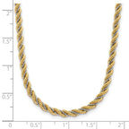Leslie's 14K Two-tone Polished Textured Rope Necklace - Image 4