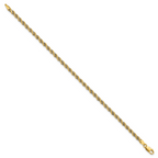 Leslie's 14K Two-tone Polished Textured Rope Bracelet - Image 2