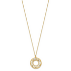 14k Polished and Brushed Necklace - Image 3