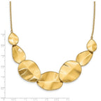 Leslie's 14k Polished Textured w/ 2in ext Necklace - Image 4
