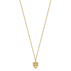 14k Polished D/C Green Enamel Tiger Necklace - Image 3