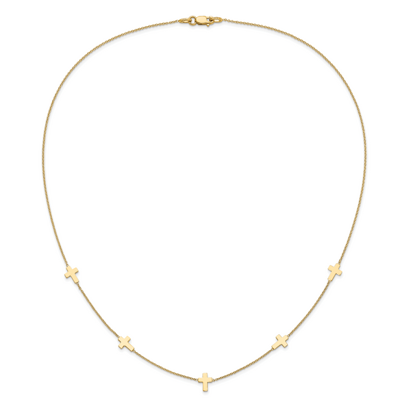 Leslie's 14k Polished Cross Necklace - Image 2