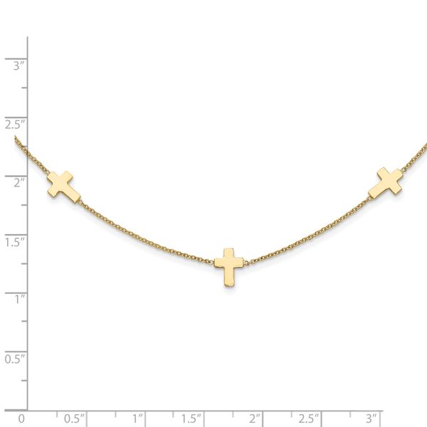 Leslie's 14k Polished Cross Necklace - Image 3