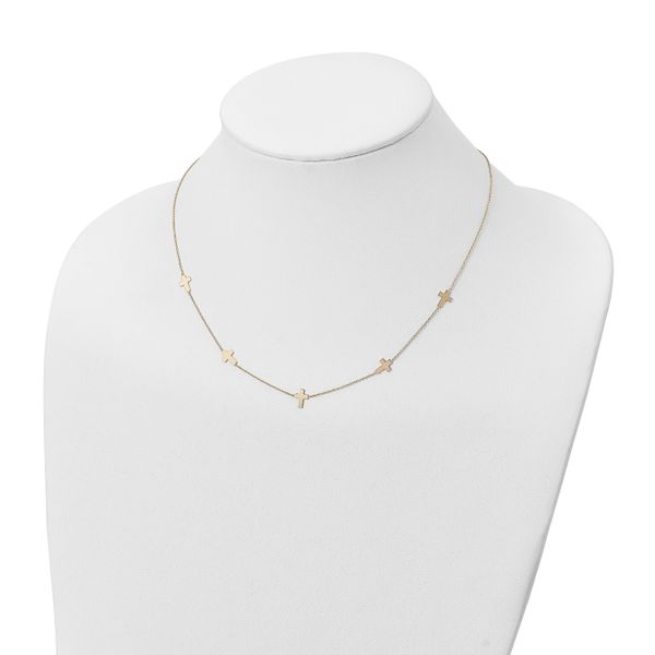 Leslie's 14k Polished Cross Necklace - Image 4